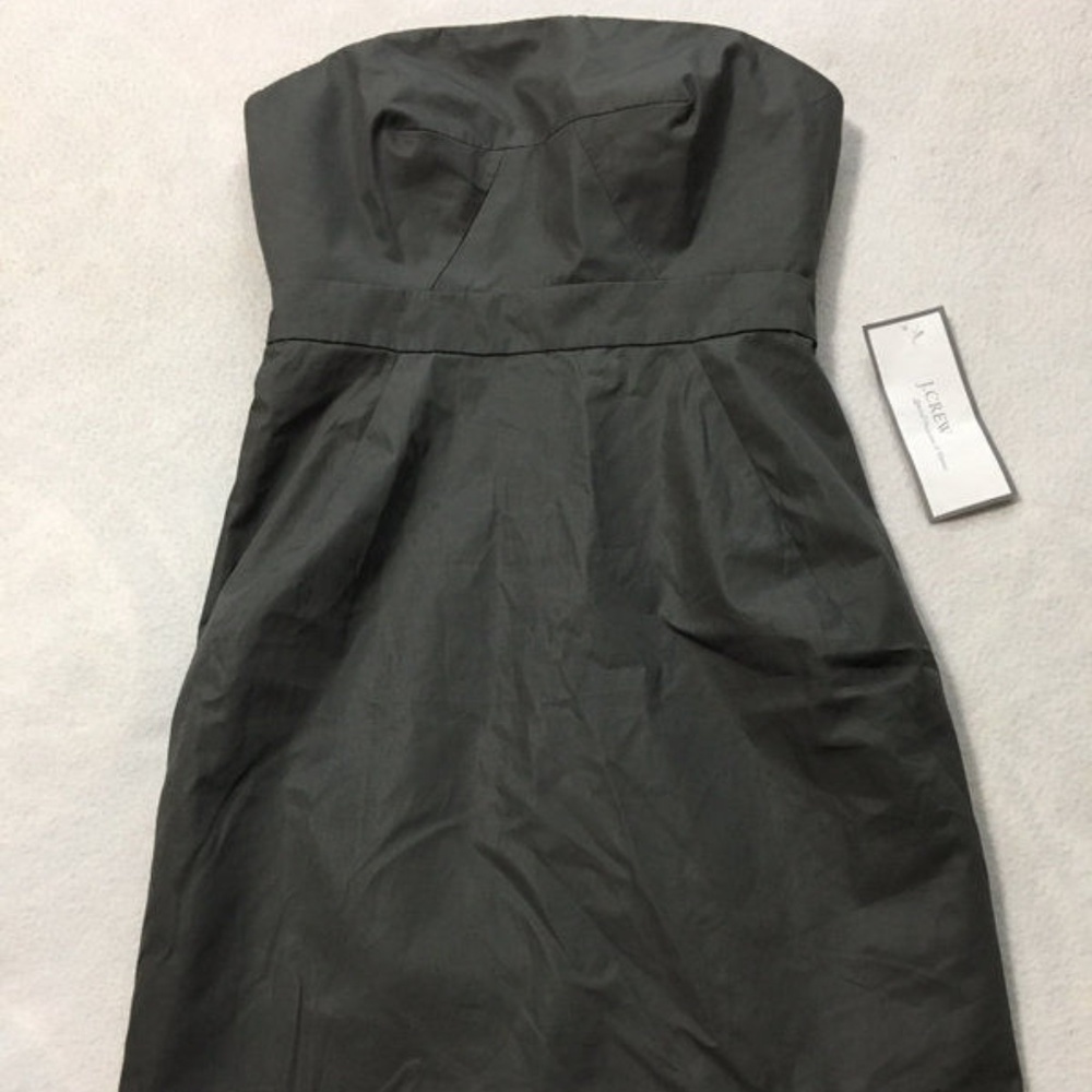 NEW J Crew Ashley Strapless Cotton Shift Dress